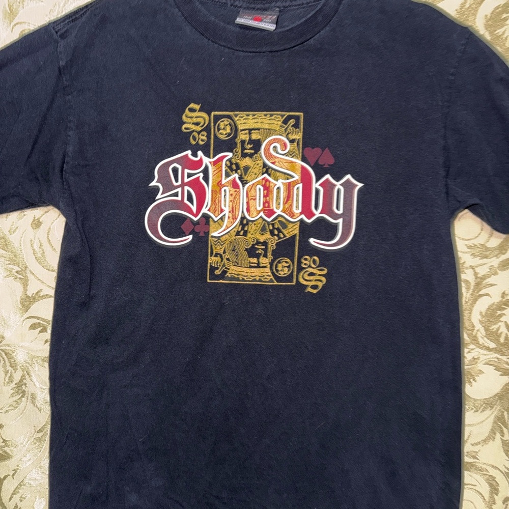 Black and Gold Graphic Tee Shady (Eminem Brand) - Black Shirt - S